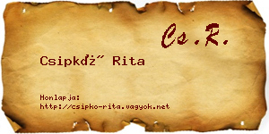 Csipkó Rita névjegykártya
