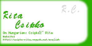 rita csipko business card